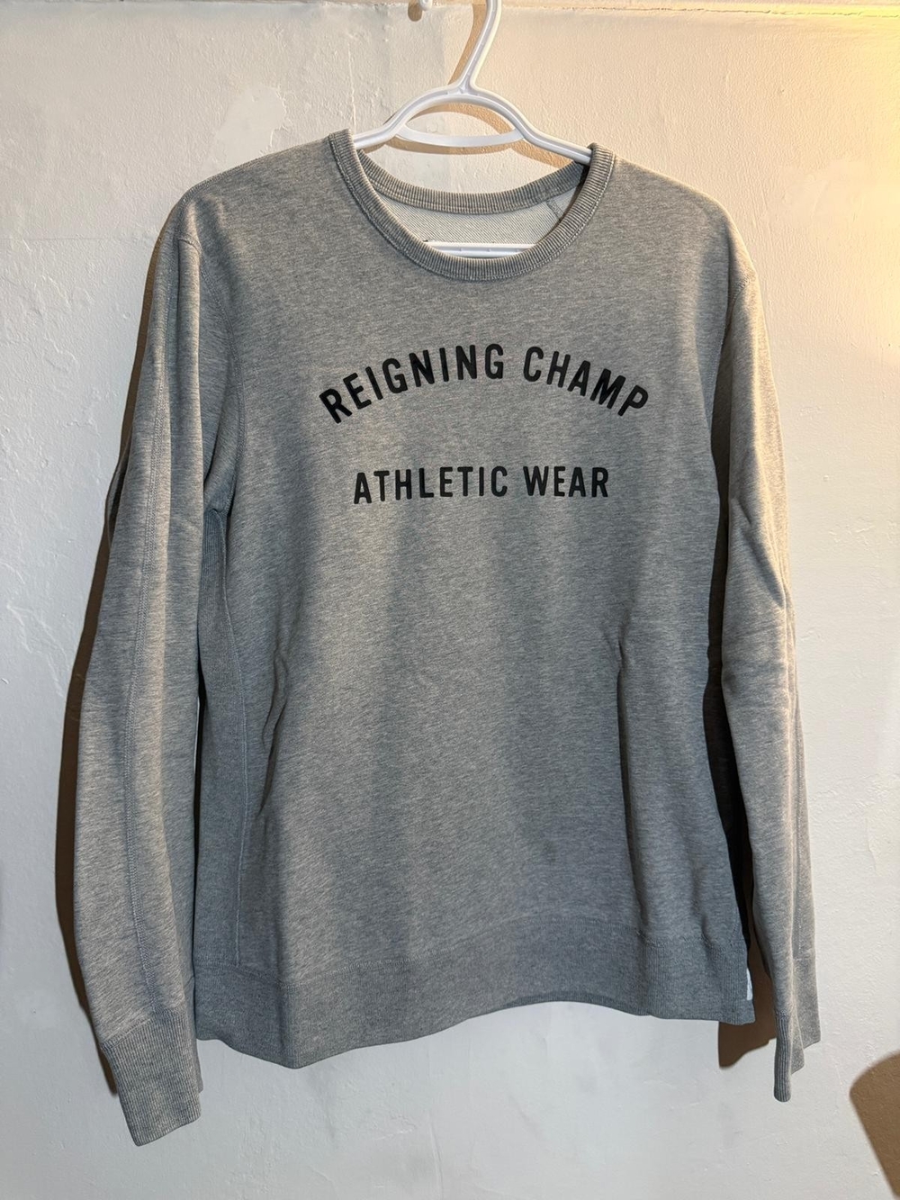 Reigning Champ Athletic Wear Grey Crewneck Sweatshirt Made in Canada Medium